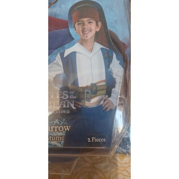 Disney Pirates of the Caribbean JACK SPARROW children's costume size S (4-6) NIB - Picture 4 of 7